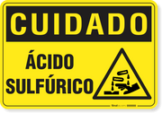 Placa Cuidado  Ácido Sulfúrico