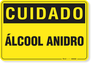 Placa Cuidado  Álcool Anidro