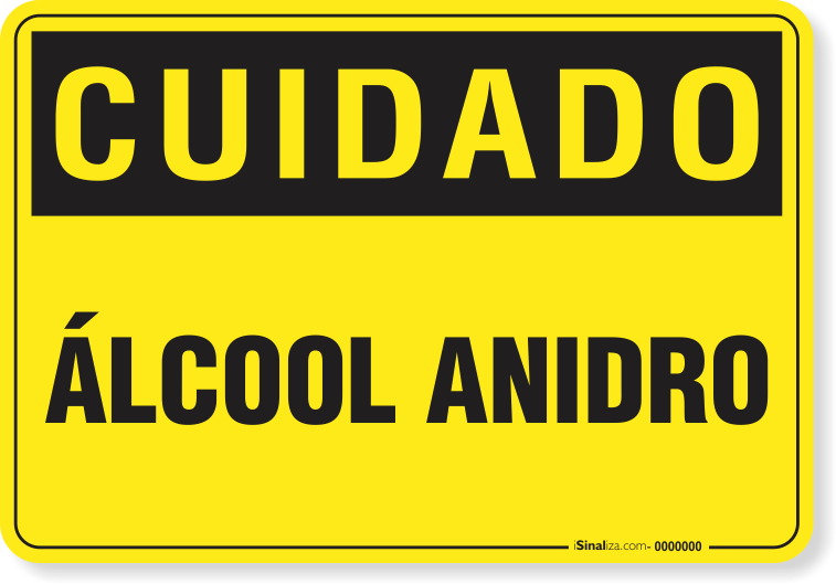 Placa Cuidado  Álcool Anidro
