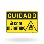 Placa Cuidado - Álcool Hidratado