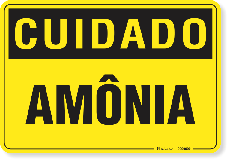Placa Cuidado  Amônia