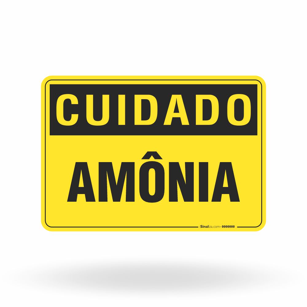 Placa Cuidado - Amônia
