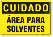 Placa Cuidado  Área Para Solventes