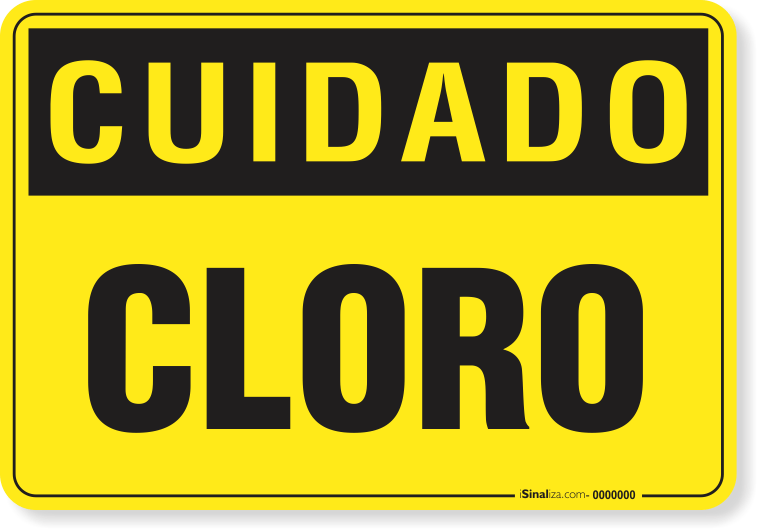 Placa Cuidado Cloro
