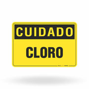 Placa Cuidado - Cloro
