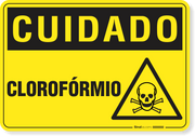 Placa Cuidado Clorofórmio