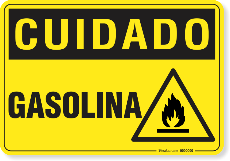 Placa Cuidado  Gasolina