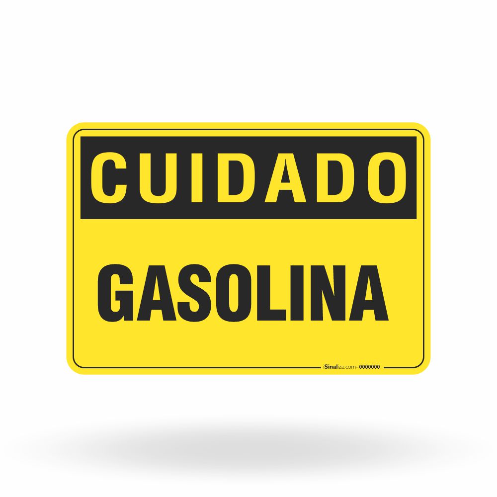 Placa Cuidado - Gasolina