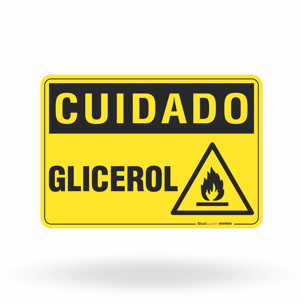 Placa Cuidado - Glicerol