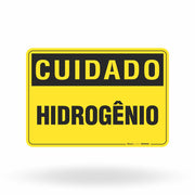 Placa Cuidado - Hidrogênio