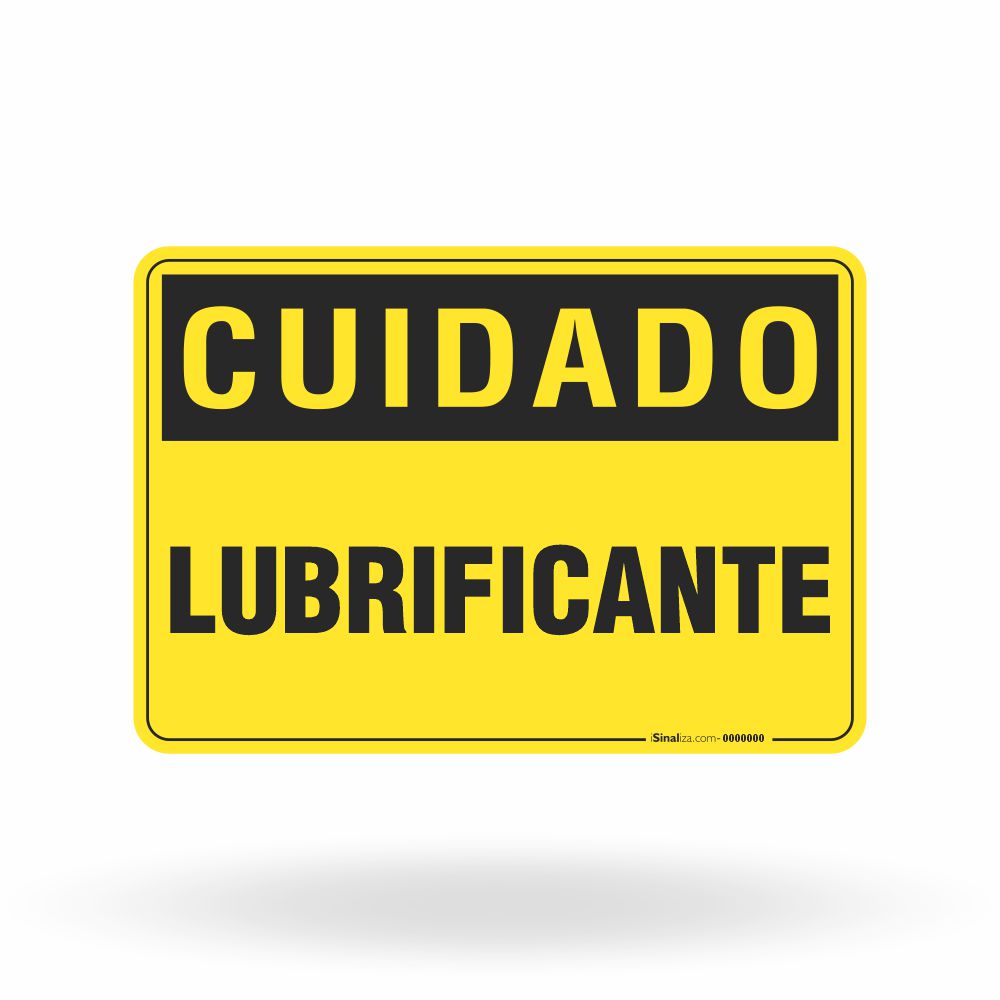 Placa Cuidado -  Lubrificante