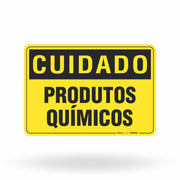 Placa Cuidado - Produtos Químicos