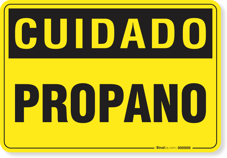 Placa Cuidado  Propano