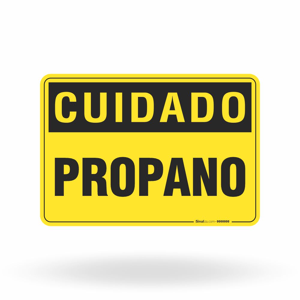 Placa Cuidado - Propano