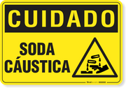Placa Cuidado  Soda Cáustica