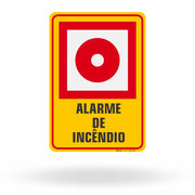 Placa de Sinalização "Alarme de Incêndio"