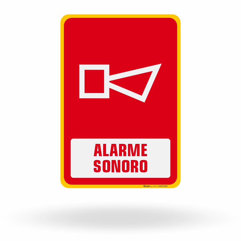 Placa de Sinalização "Alarme Sonoro"