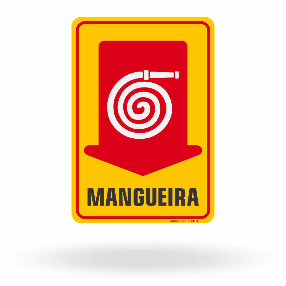 Placa de Sinalização "Mangueira de Incêndio"