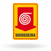 Placa de Sinalização "Mangueira de Incêndio"