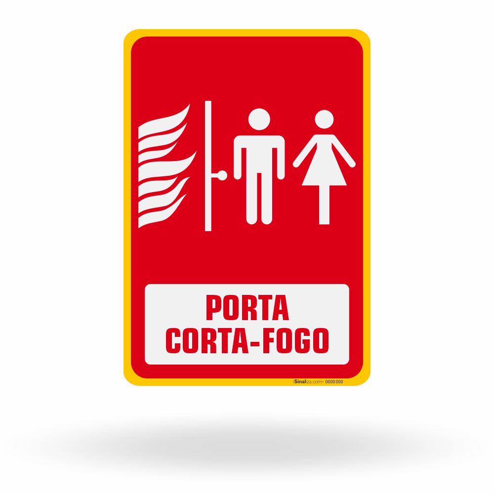 Placa de Sinalização "Porta Corta-Fogo"