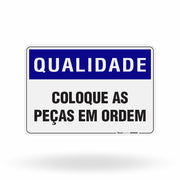 Placa Qualidade - Coloque as Peças em Ordem