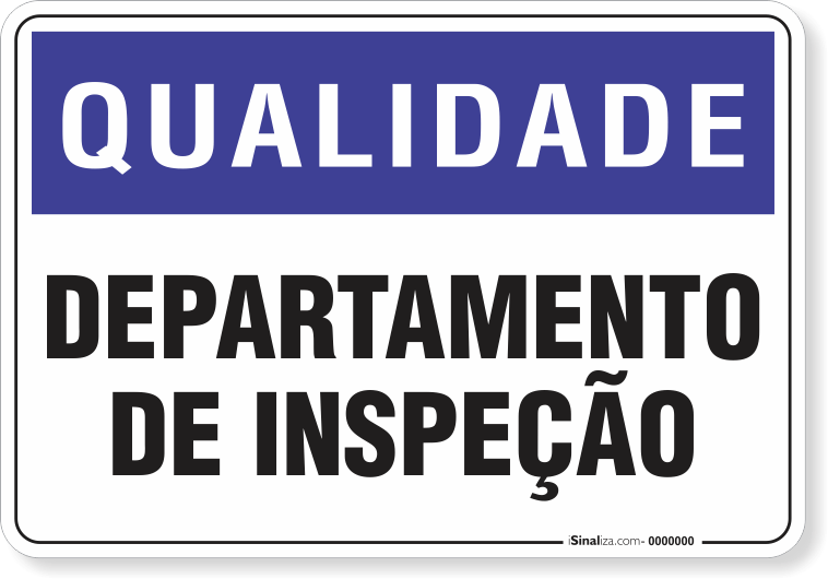 Placa Qualidade Departamento De Inspeção