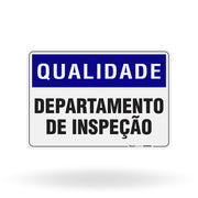 Placa Qualidade - Departamento de Inspeção