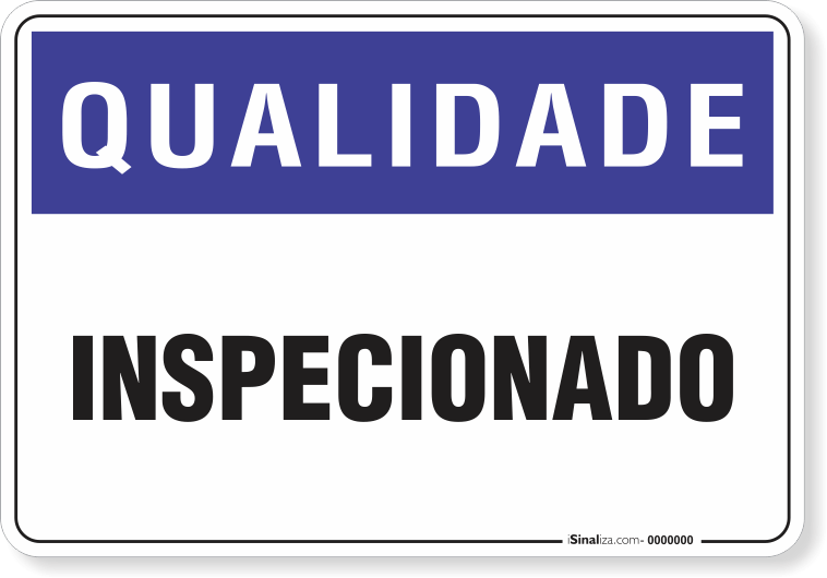 Placa Qualidade Inspecionado