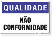 Placa Qualidade Não Conformidade
