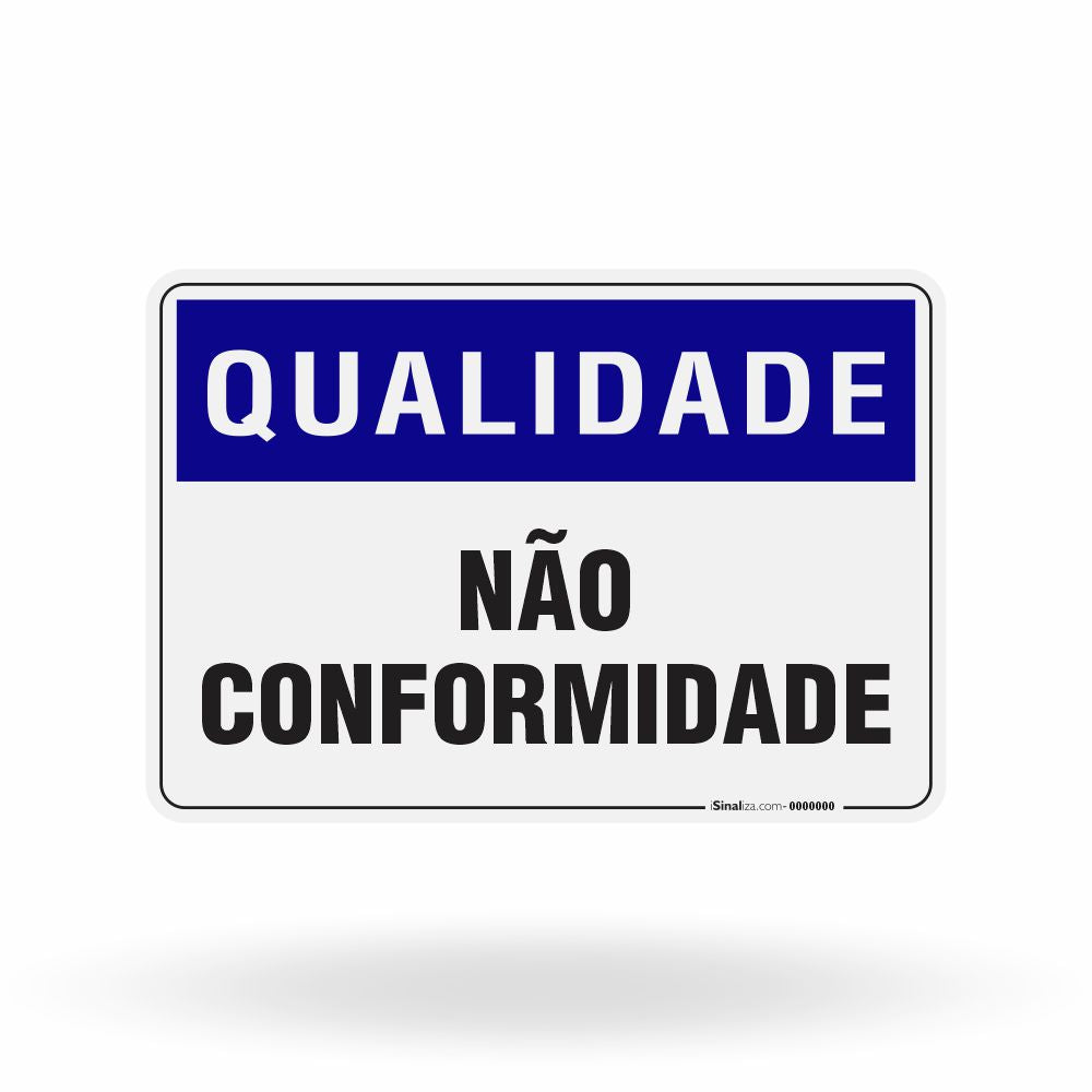 Placa Qualidade - Não Conformidade