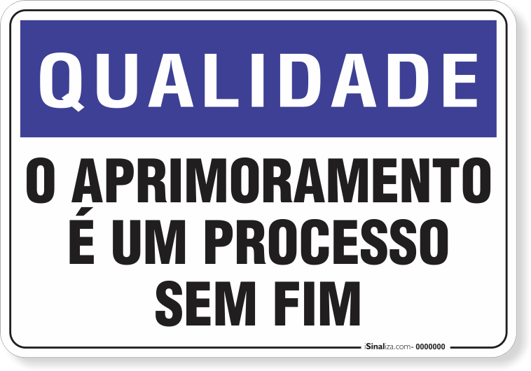 Placa Qualidade O Aprimoramento É Um Processo Sem Fim