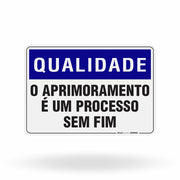 Placa Qualidade - O Aprimoramento é um Processo Sem Fim