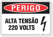 Placa Perigo Alta Tensão 220v