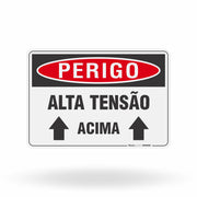 Placa Perigo - Alta Tensão Acima