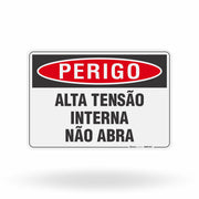 Placa Perigo - Alta Tensão Interna Não Abra