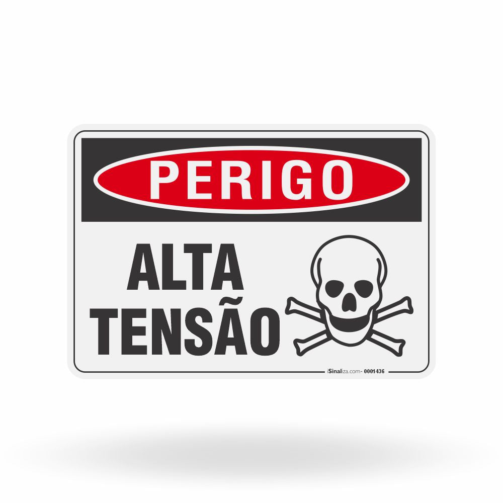 Placa Perigo - Alta Tensão