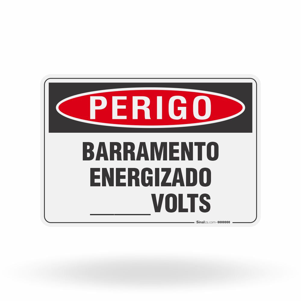 Placa Perigo - Barramento Energizado Volts