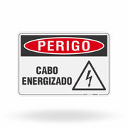 Placa Perigo - Cabo Energizado