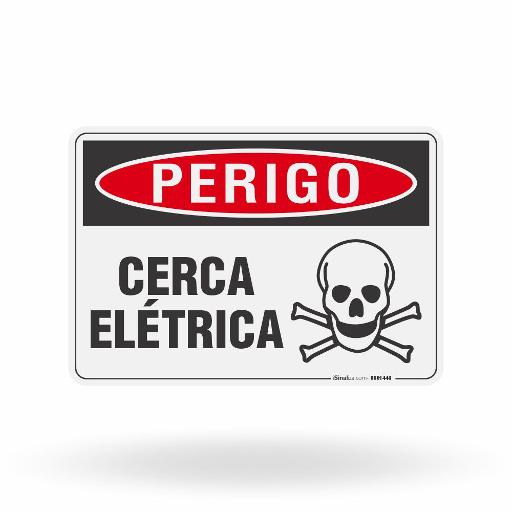 Placa Perigo - Cerca Elétrica