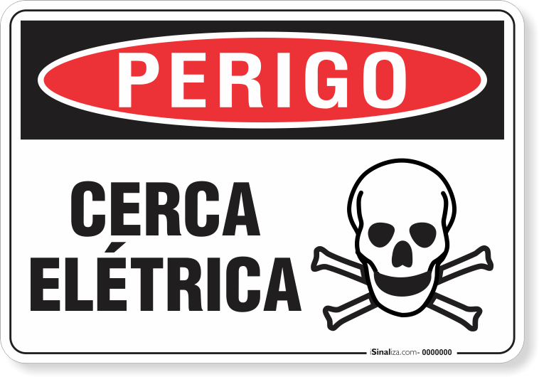 Placa Perigo Cerca Elétrica
