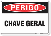 Placa Perigo Chave Geral