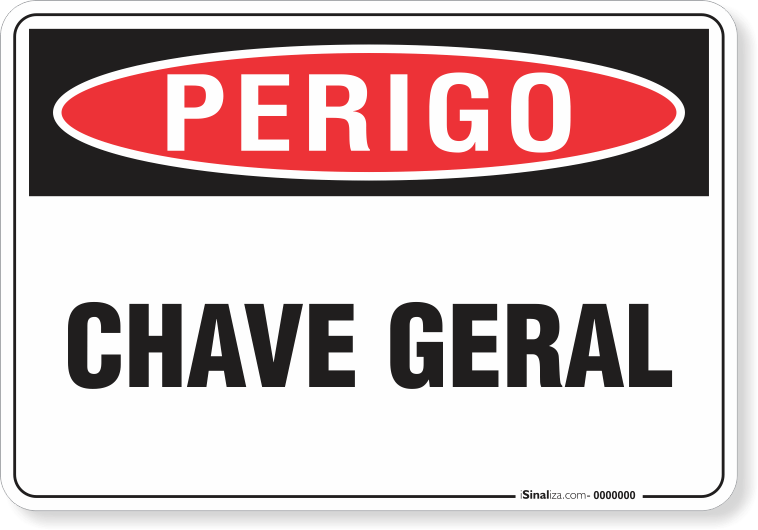Placa Perigo Chave Geral