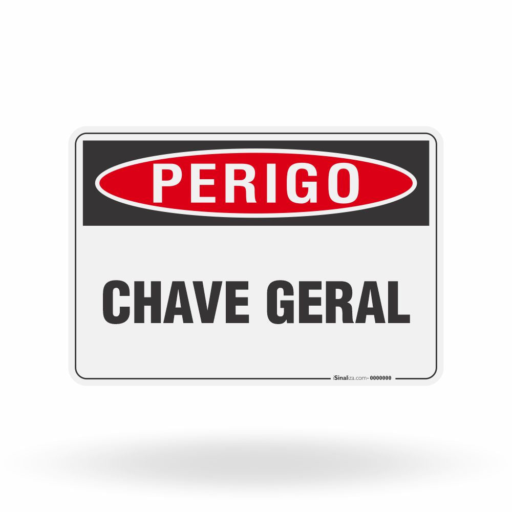 Placa Perigo - Chave Geral