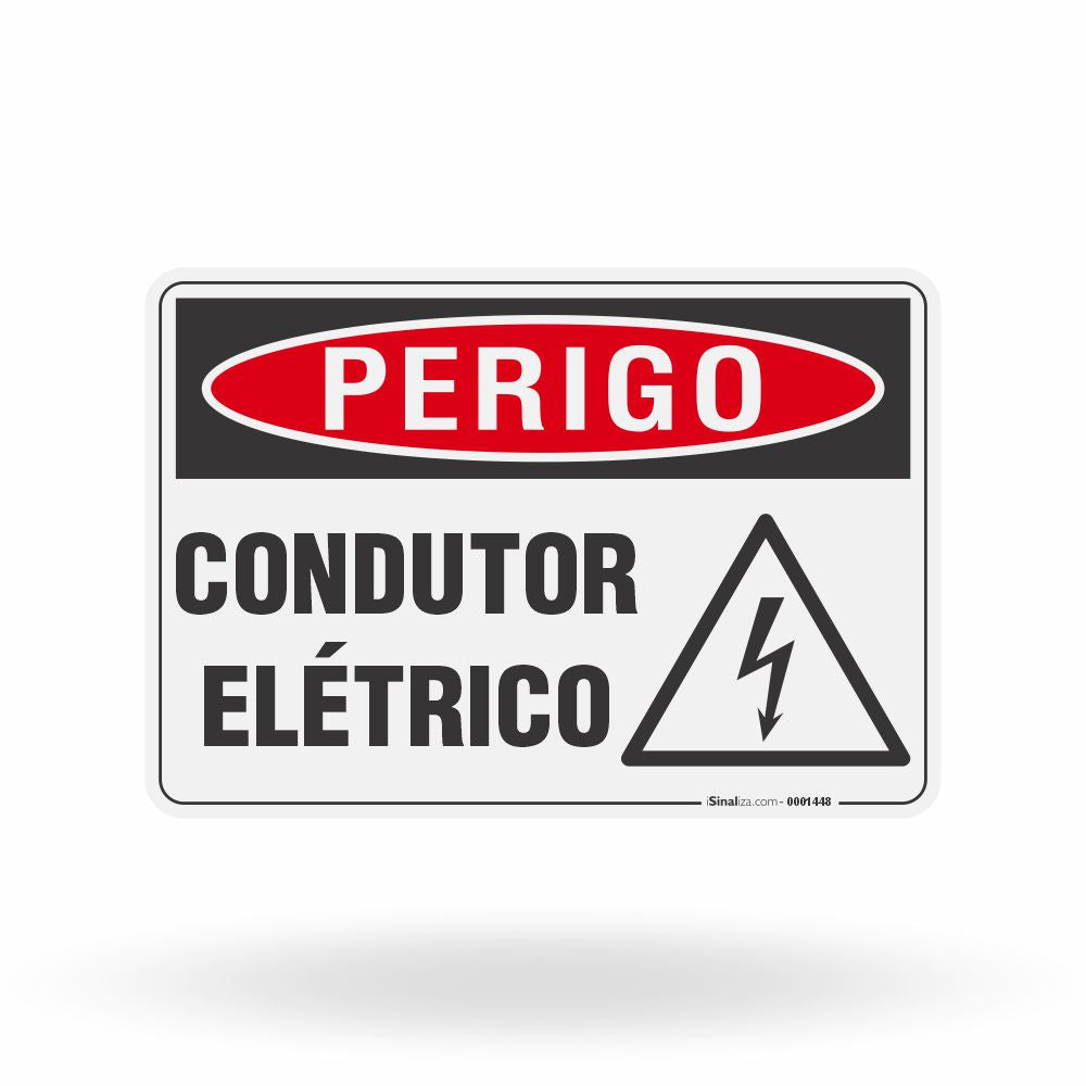 Placa Perigo - Condutor Elétrico
