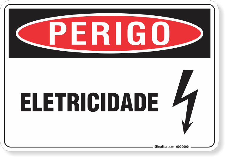 Placa Perigo Eletricidade