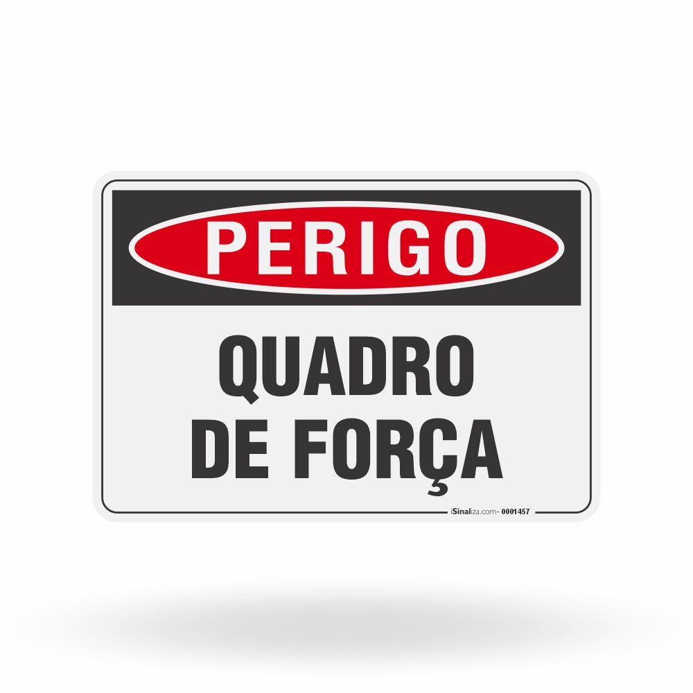 Placa Perigo - Quadro de Força