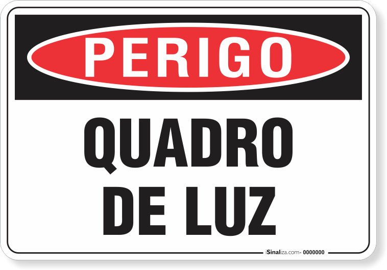 Placa Perigo Quadro De Luz