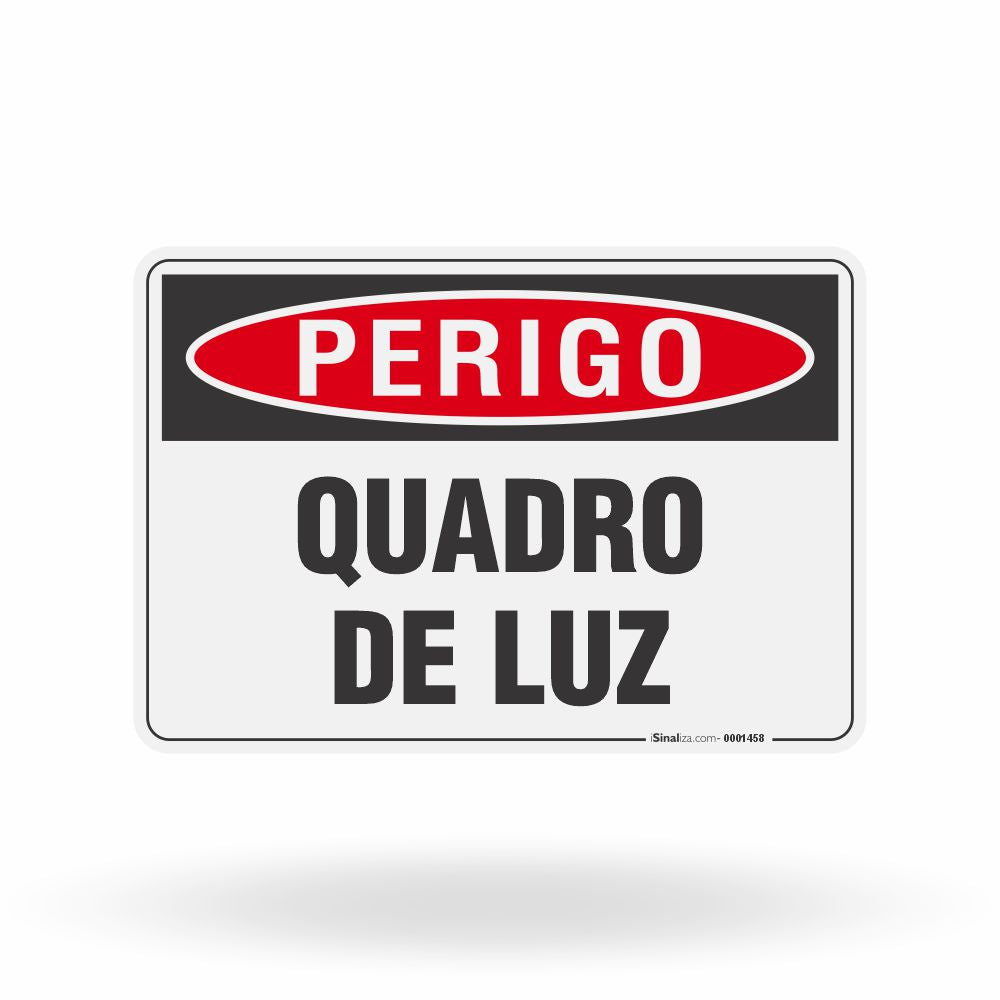 Placa Perigo - Quadro de Luz