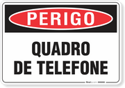 Placa Perigo Quadro De Telefone