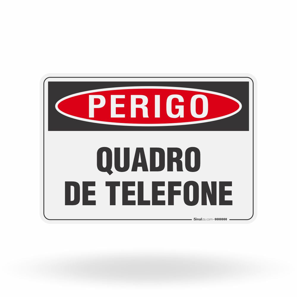 Placa Perigo - Quadro de Telefone